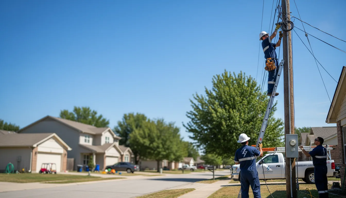 Residential electrician providing installation services in Fairfax, OK